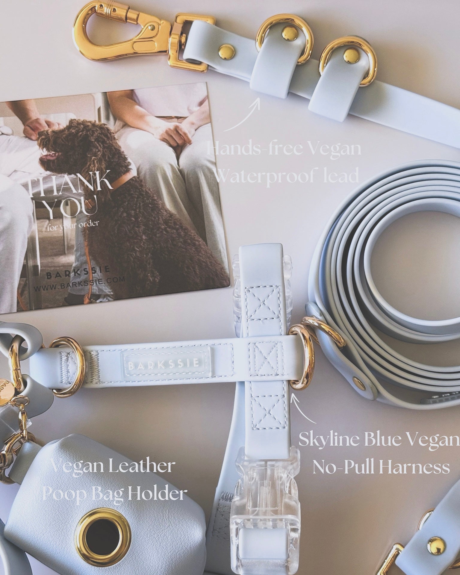 Skyline Blue Vegan Waterproof Harness Bundle