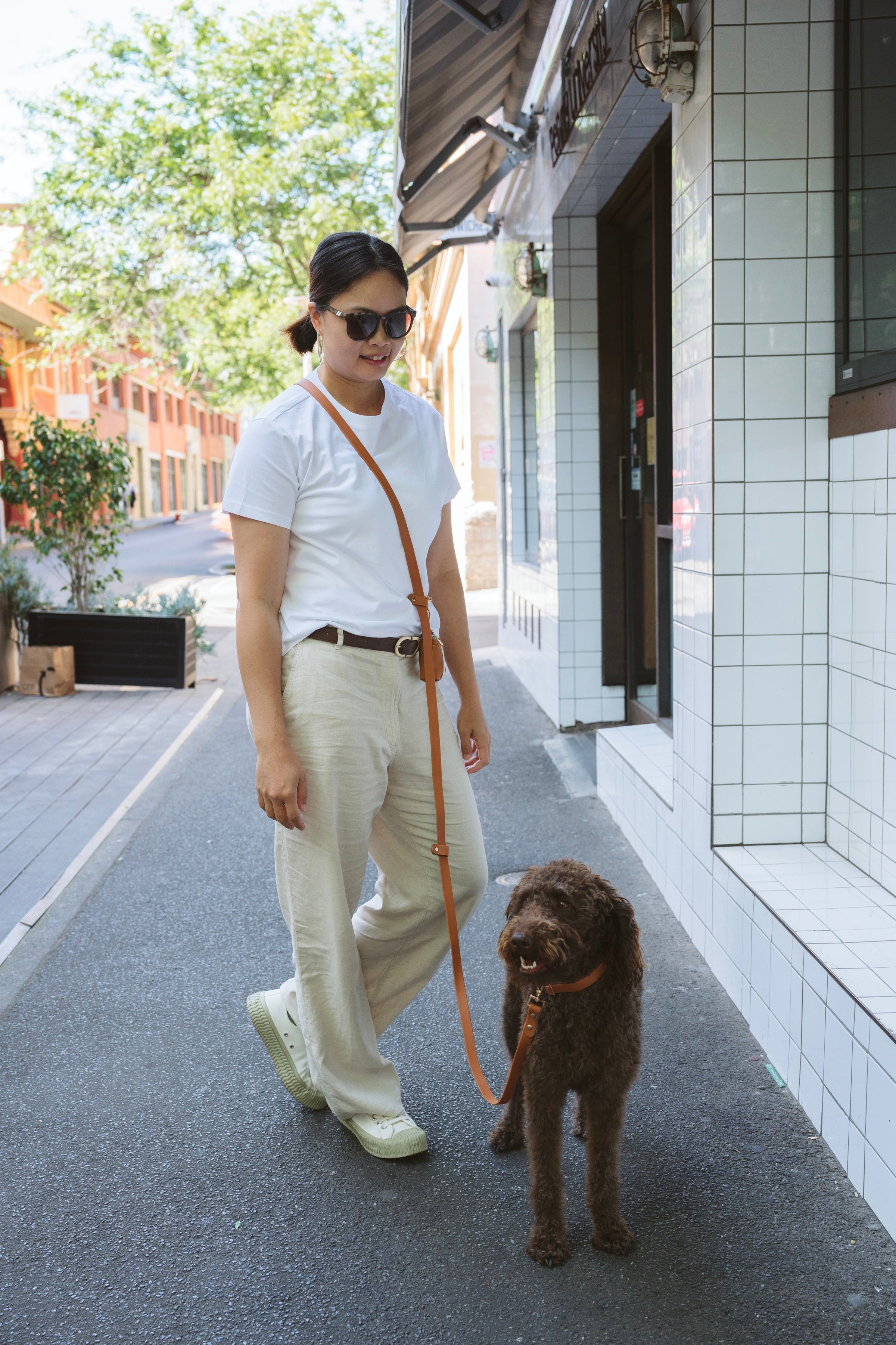 Hands-Free Lead – Waterproof & City-Ready (Soft Lilac)